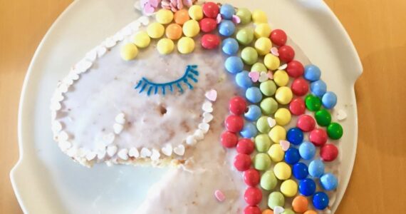 Einhornkuchen für Faule einfach und schnell Familienblog Mama notes